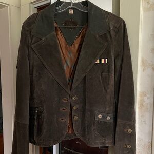Ladies Sueded Leather Jacket. XL